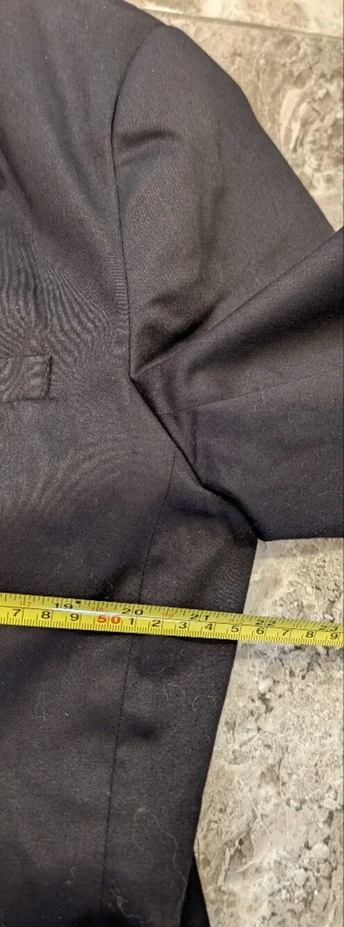 Structure Slim Fit Black Suit Jacket Blazer Size L Modern Formal 2 Button Prom